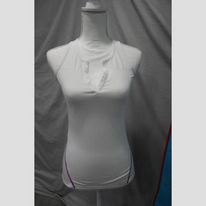 Fabletics XXS Athletic Racerback Tank W/ Fuchsia stitched side detailing